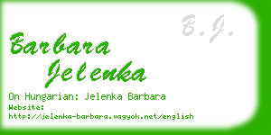 barbara jelenka business card
